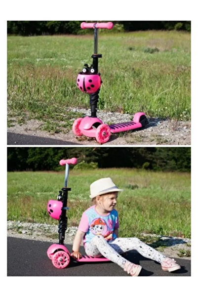 Outdoor Trotineta Malplay Buburuza Tip Scooter Roz