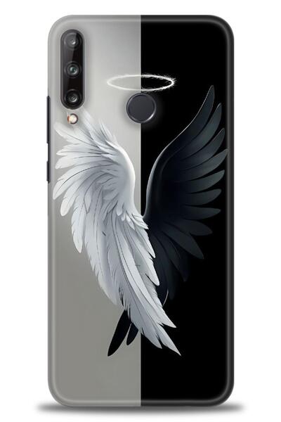 Rulet Aksesuar غطاء متوافق مع هاتف هواوي P40 Lite E HD مطبوع - غطاء سيليكون م...