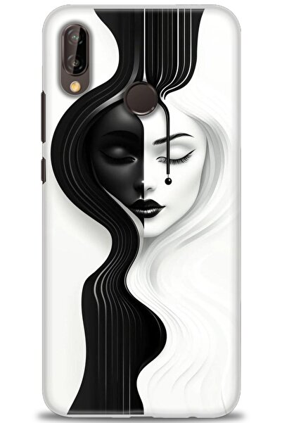 Rulet Aksesuar غطاء متوافق مع هاتف هواوي P20 لايت HD مطبوع - غطاء سيليكون بتص...