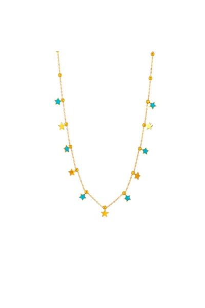 Tessero Colier de damă din oțel inoxidabil placat cu aur de 18K cu design de ...