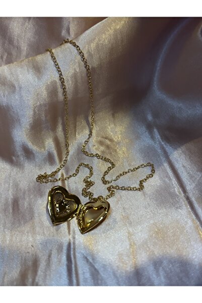 ZEYNEP KARACA Kalp Formlu Açılabilir Gold Kolye – Memory Heart Locket