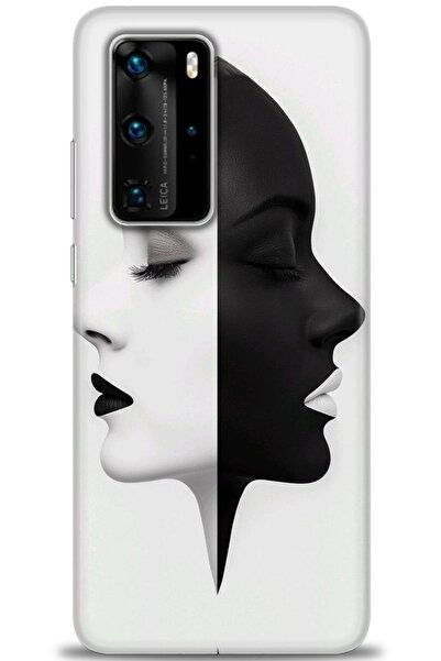 Rulet Aksesuar غطاء متوافق مع هاتف هواوي P40 Pro HD مطبوع + واقي شاشة سيراميك...