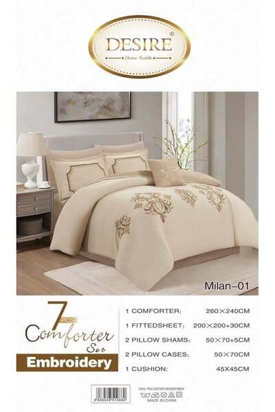 Milan -01 Desire Quilt 7 Pieces Double Size