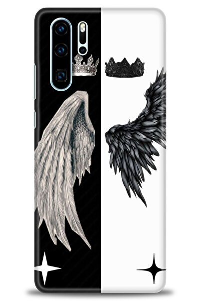 Rulet Aksesuar غطاء متوافق مع هاتف هواوي P30 Pro HD مطبوع - غطاء سيليكون بتصم...