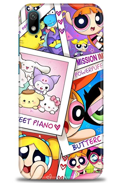 Rulet Aksesuar غطاء متوافق مع هاتف هواوي Y5 2019 HD مطبوع - غطاء سيليكون مصمم...