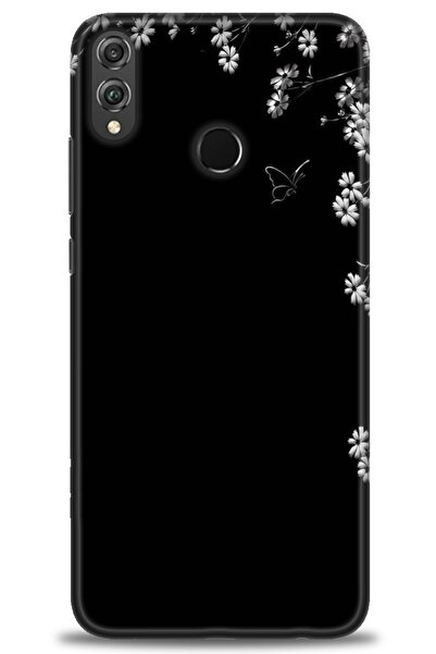 Rulet Aksesuar غطاء متوافق مع هاتف هواوي هونر 8X HD مطبوع - غطاء سيليكون بتصم...