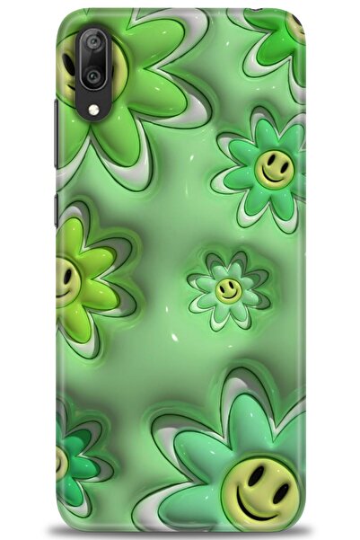 Rulet Aksesuar غطاء متوافق مع هاتف هواوي Y7 برايم 2019 HD مطبوع - غطاء سيليكو...