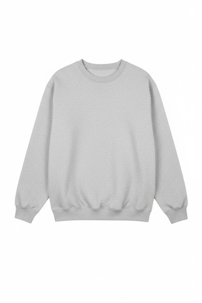 Ferte Women's Oversize Circular Neck 3-Ply Basic Sweatshirt