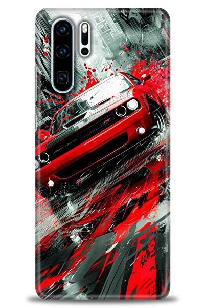 Rulet Aksesuar غطاء متوافق مع هاتف هواوي P30 Pro HD مطبوع - غطاء سيليكون بتصم...