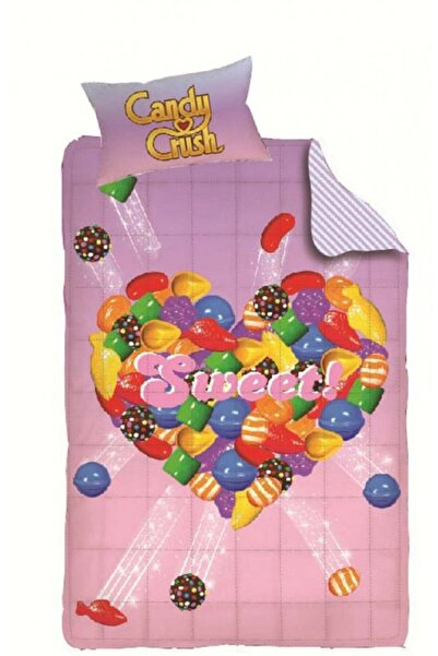 Candy Crush Original Quilt 3 Pieces Single Pink 013