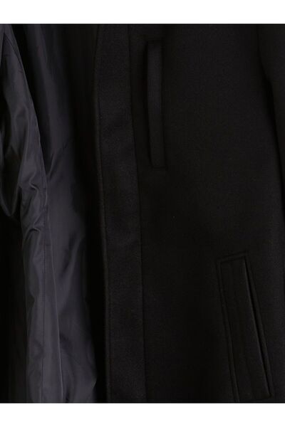 LC Waikiki LCWAIKIKI Classic Büyük Beden Standart Kalıp Dik Yaka Erkek Kaşe Kaban