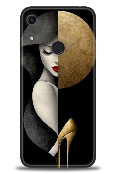 Rulet Aksesuar حافظة متوافقة مع هاتف هواوي هونر 8A HD مطبوع + واقي شاشة سيرام...