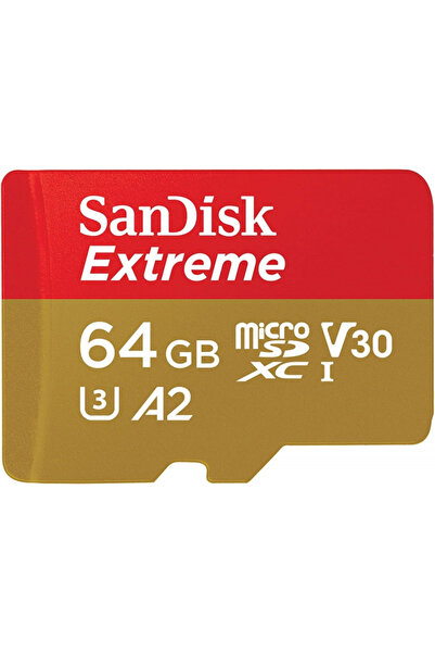 SanDisk Карта памет microSDXC Extreme, 64ГБ, Клас 10/ UHS-1 U3 SDSQXAH-064G-G...