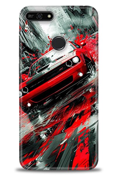 Rulet Aksesuar غطاء متوافق مع هاتف هواوي هونر 7A HD مطبوع - غطاء سيليكون بتصم...