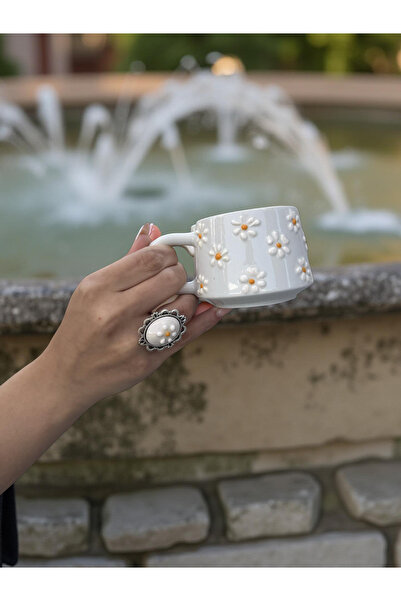 İlbay Çini Takı Mug Ring Meadow Daisy
