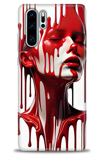 Rulet Aksesuar غطاء متوافق مع هاتف هواوي P30 Pro HD مطبوع - غطاء سيليكون بتصم...