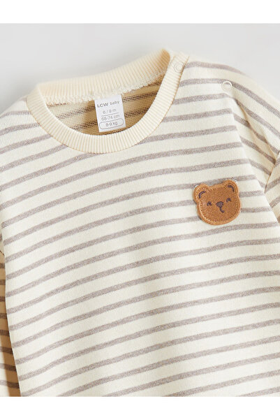 LC Waikiki Striped Baby Boy Sweatshirt and Pants 2-Piece Set