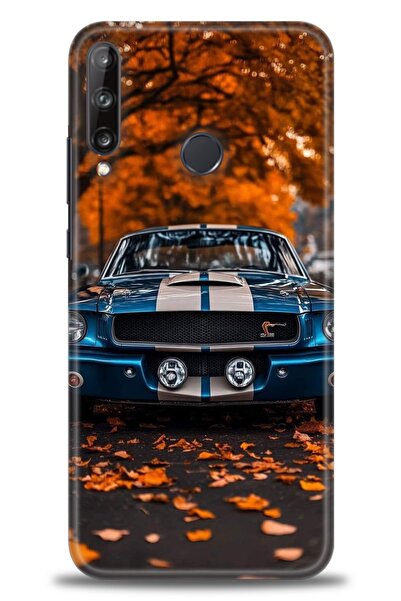 Rulet Aksesuar حافظة متوافقة مع هاتف هواوي P40 Lite E HD مطبوع + واقي شاشة سي...