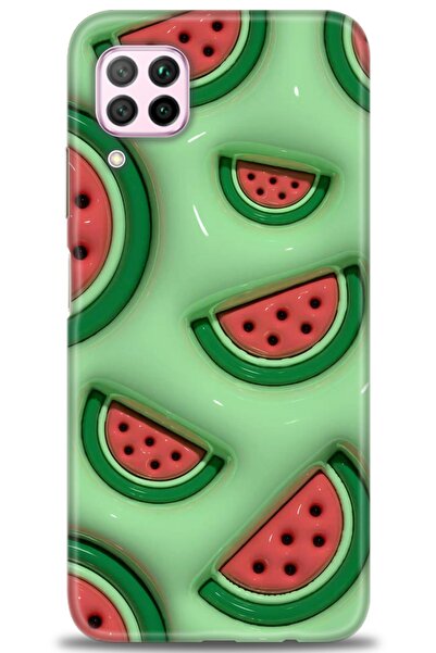 Rulet Aksesuar غطاء متوافق مع هاتف هواوي P40 لايت HD مطبوع - غطاء سيليكون مصم...