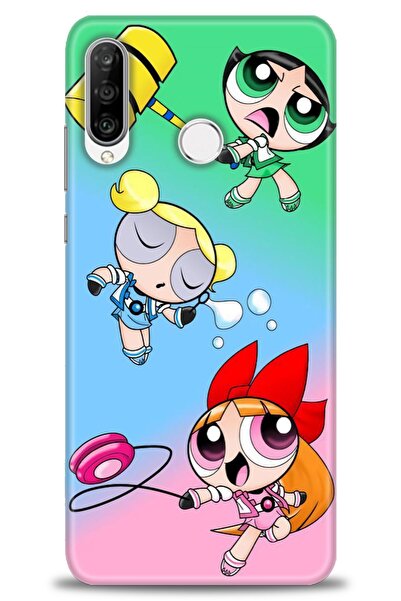 Rulet Aksesuar غطاء متوافق مع هاتف هواوي P30 لايت HD مطبوع - غطاء سيليكون بتص...