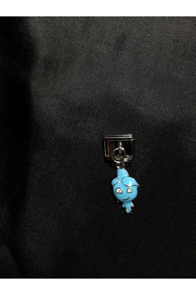 stainless steell ateş ve su sallantılı italyan bileklik charmı