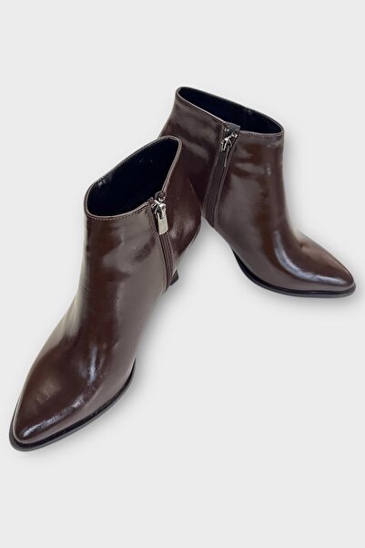 Liger Heeled Zippered Women's Boots (8 cm) Brown