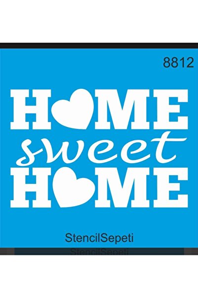DERYA DESİNG ART My Home Is Beautiful House Pattern Stencil Template St8812 2...