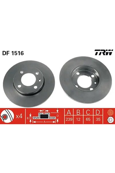 TRW DF1516 Fren Diski On 171615301 171615301V 175615301 (2 Adet Fiyatıdır)