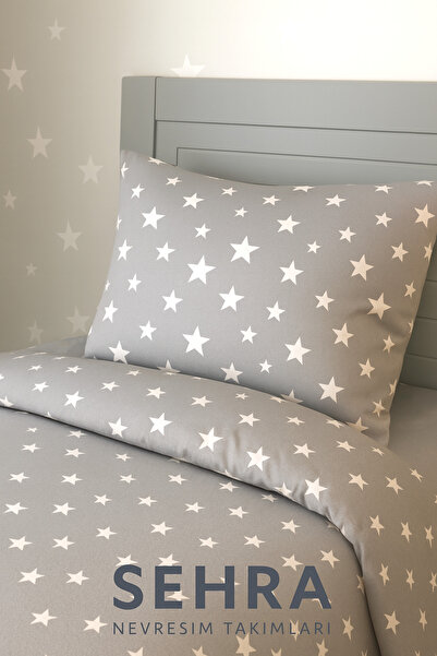 sehra Cotton Single Duvet Cover Set Children's Pattern Quilt Cover + Fitted Sheet + 1 Pillowcase