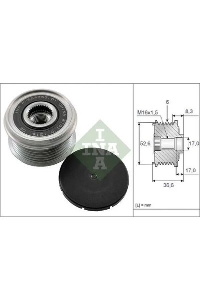 İna 535013710 Alternator Kasnagi 231001885R 23100JA02A 23100JA02B