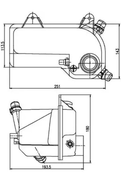 MAHLE CRT204000S Yedek Su Deposu 17107503769 17107514964 17111705613 Uyumlu