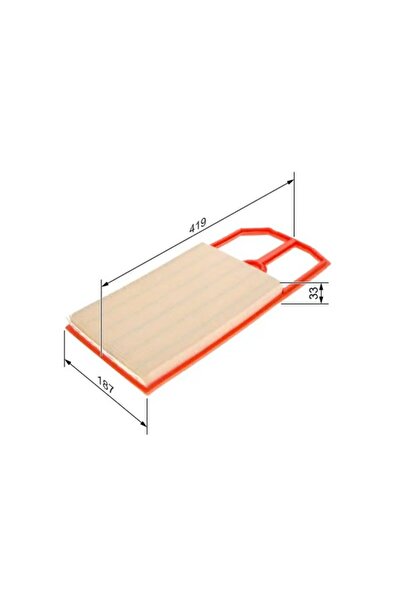 Bosch فلتر هواء 1457433716 متوافق مع 032129620C و 036129611AA و 036129611AB