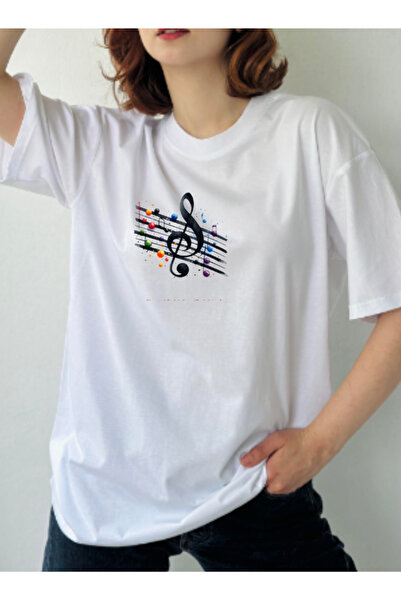 TİMİSİVA Unisex supradimensionat NOTA cu imprimeu bumbac 100% pachet de guler...