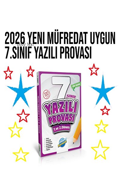Ünlüler Karması Yayınları 7. SINIF YAZILI PROVASI 1. ve 2. dönem yazılı soruları