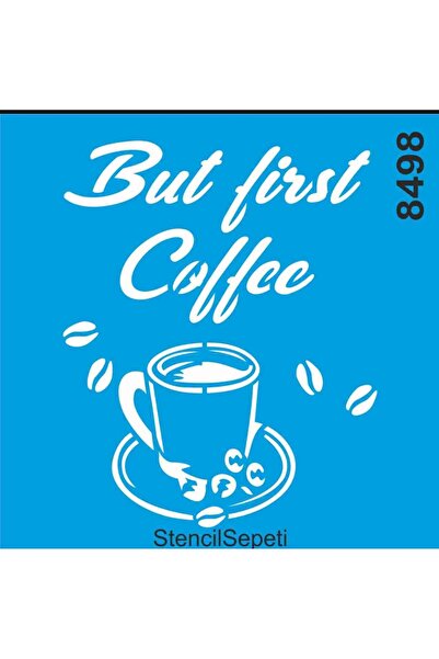 DERYA DESİNG ART Coffee Pattern Stencil Template St8498 20x20 Cm