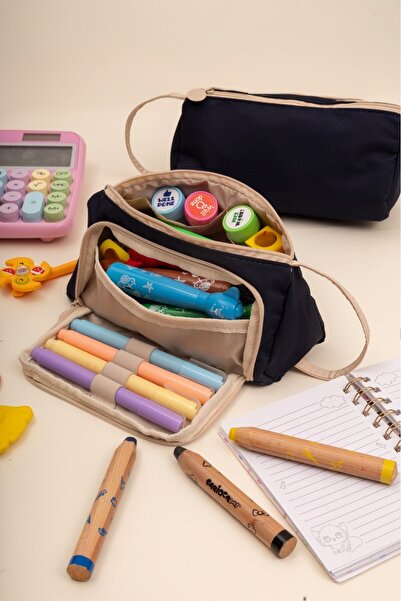 Areos Çok Bölümlü,ilk Ve Ortaokul Öğrencileri Için Büyük Kapasiteli Kalem Kut...