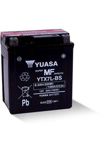 Yuasa YU-YTX7L-BS 12V 6 AH Motosiklet Aküsü Japon Teknolojisi