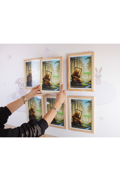 AVANGART ATÖLYE Wooden Frame Set of 6 Photo Frames 15X21Cm