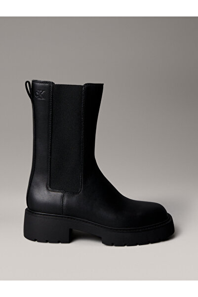 Calvin Klein Leather Tall Chunky Chelsea Boots