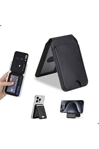 ZMOBILE iPhone Uyumlu Kartlık Magsafe Manyetik Kartlık Cüzdan Stand Özellikli...