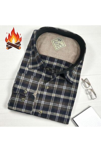 EREN STYLE Cămașă clasică, 100% bumbac, cu mânecă lungă, anti-transpirație, d...