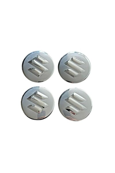 MAF Set de 4 capace centrale de roată de 56 mm pentru Suzuki, argintii (înlocuire jantă din aliaj)