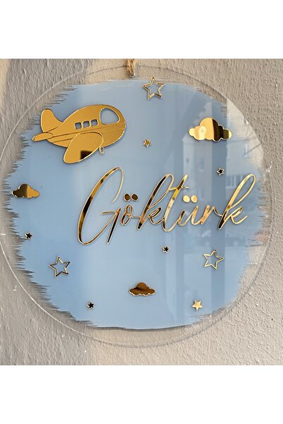 Zen Ahşap Tasarım Bebek odası Kapı Süsü / Pileksi Kapı Süsü / İsimli Kapı Süsü