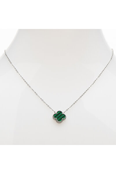 ElectraStore Agatha Flower Silver Necklace - C2004