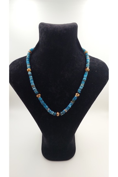 R G Handmade Design Apatit, Hematit ve Hurma Çekirdeği Taşlı El Yapımı Kadın ...