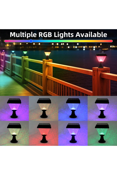 Solar RGB'li 4’lü Set Güneş Enerjili Dekoratif LED Bahçe Lambası, Kumandalı, ...