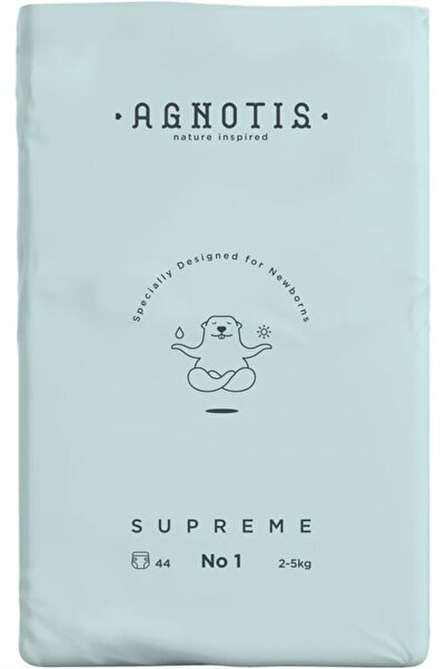 JollyMag Scutece hipoalergenice Supreme Agnotis, marimea nr.1, 2-5 kg, 44 bucati