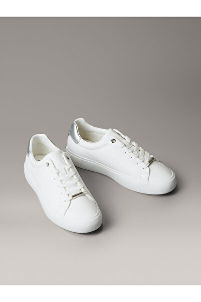 Calvin Klein Leather Metallic Backtab Trainers