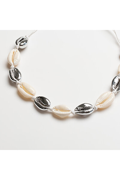 ElectraStore White And Silver Shell Chocker - CH0031S