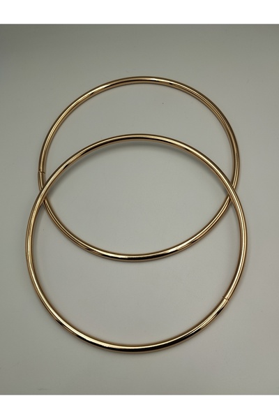 Zeyora Mâner rotund din metal pentru geantă 14 cm